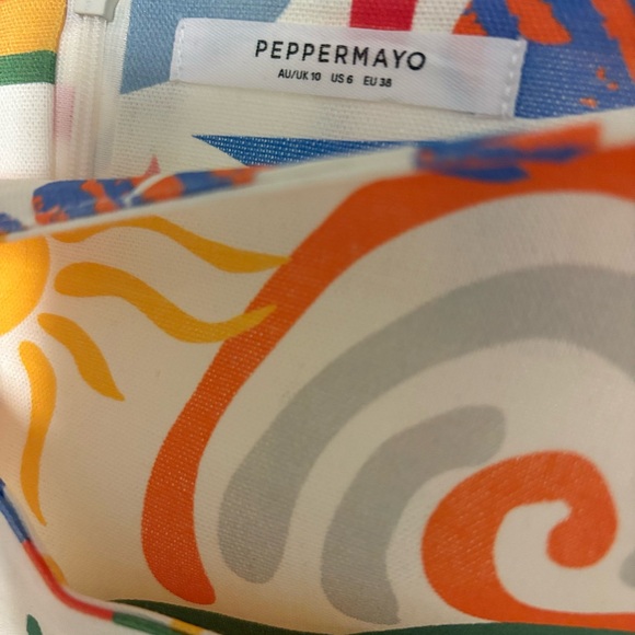 Peppermayo Mini Skirt sz6 At First Light Linen Wrap Summer Palm Beach Coastal - Picture 4 of 9